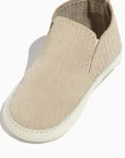 Oat Ribbed Slip On Baby Shoe (Hard Sole) - Size 4