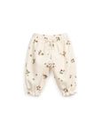 Waffle Pants with Ruffle ends - Green dots