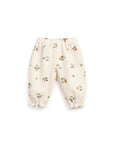 Waffle Pants with Ruffle ends - Green dots