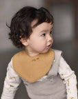 Knitted Baby Bib - Honey