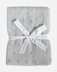Cotton Heirloom Pique Blanket - Light Grey