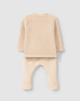 Waffle Kimono and Legging Set - Sand