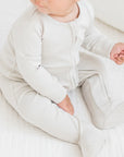 Peyton Zipper Sleeper - Stone