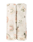 Parker 2-pc. Swaddle Set (Butterfly/Rainbow)