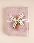 Teether & Rattle Cotton Crochet - Strawberry