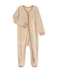Peyton  Zipper Sleeper -  Clay Stripes