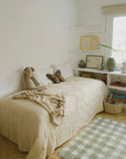 Knitted Blanket Tiles Honey