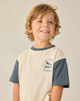 Contrast Short Sleeve Tee Nautical Flag