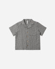 Lapel Collar Shirt - Black Check
