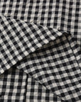 Lapel Collar Shirt - Black Check