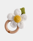 Teether & Rattle Cotton Crochet - White Flower