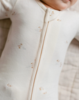 Peyton Zipper Sleeper - Duck / Oat + Chai