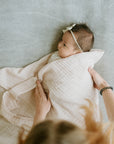 Organic Cotton Muslin Swaddle Blanket - Rosie