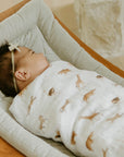 Organic Cotton Muslin Swaddle Blanket - Animal Crackers