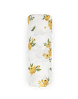 Organic Cotton Muslin Swaddle Blanket - Yellow Roses