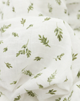 Organic Cotton Muslin Swaddle Blanket - Olive Branch