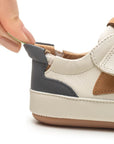 Landy Sneakers - Tapioca & Slate blue