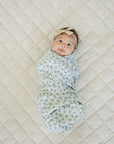 Blue Blossom Muslin Swaddle Blanket