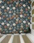 Mebie Baby Fitted Crib Sheet - Midnight Floral