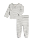Riley 2 Piece Kimono Set - Mist Stripes