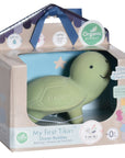 Turtle Natural Organic Rubber Teether, Rattle & Bath Toy