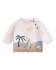 Surf Embroidered Baby Knit Pullover
