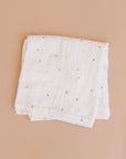 Muslin Swaddle in Organic Cotton - Honey Bear Bees