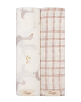 Charlie 2-pc. Farmhouse Goose/Check Swaddle Set