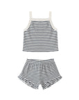 Evie Tank + Shortie Set Ocean Stripe