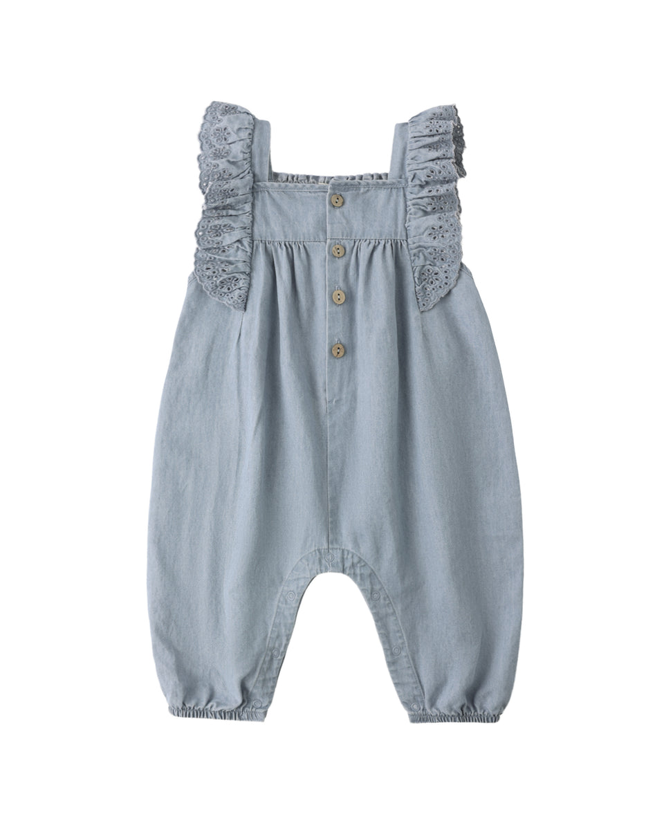 Nova Romper Chambray | Caro Bambino