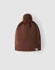 Knitted hat with pom-pom