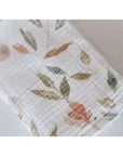 4 Layered Organic Muslin Blanket Floral