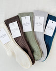 Ribbed High Knee Socks