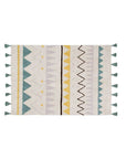 Lorena Canals Azteca Natural Rug - Vintage Blue (Special Order Item)