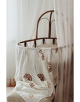 Baby Organic Cotton Muslin Swaddle - Rainbow & Sun