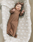 Mebie Baby Muslin Swaddle Blanket - Sand Rainbow