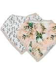 Loulou Lollipop Bandana Bib Set - Blushing Protea