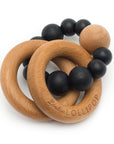 Bubble Silicone and Wood Teething Ring