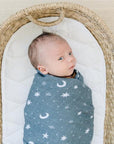 Mebie Baby Muslin Swaddle Blanket - Night Sky