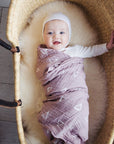 Mebie Baby Muslin Swaddle Blanket - Blush Triangle