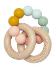 Bubble Silicone and Wood Teething Ring