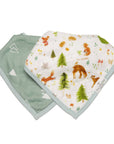 Loulou Lollipop Bandana Bib Set - Forest Friends