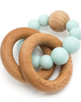 Bubble Silicone and Wood Teething Ring