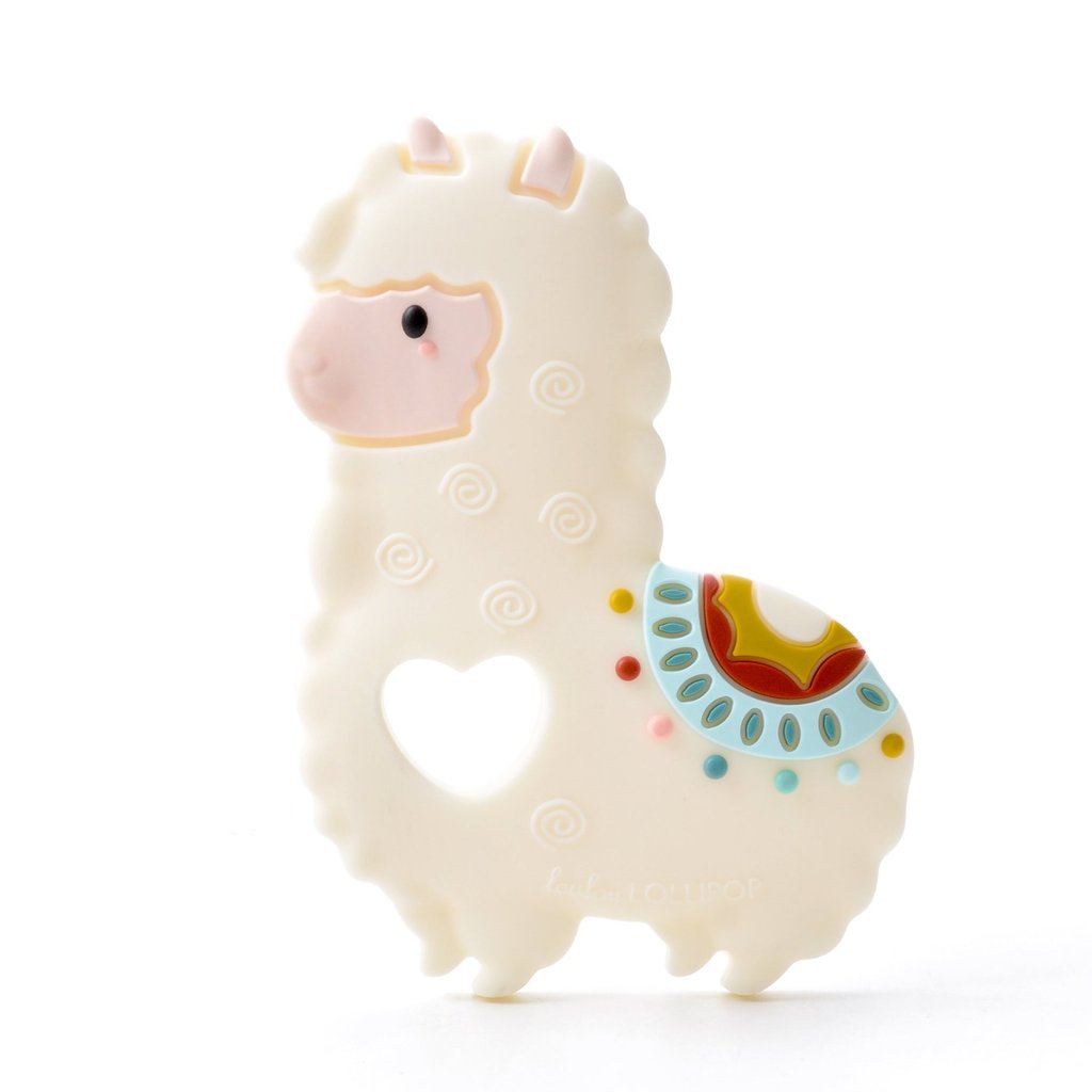 Loulou Lollipop Llama Silicone Teether Caro Bambino