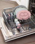 Mini Feeding Set (Happy Mat + Mini utensils) - Pewter