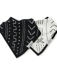Loulou Lollipop Bandana Bib Set - Mudcloth