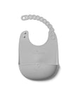 ROLL & LOCK SILICONE BIB DOVE GREY