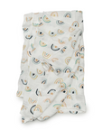 Loulou Lollipop Muslin Swaddle - Neutral Rainbow