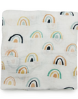 Loulou Lollipop Muslin Swaddle - Neutral Rainbow