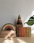 Sabo Concept - Wooden Rainbow toy / Olive